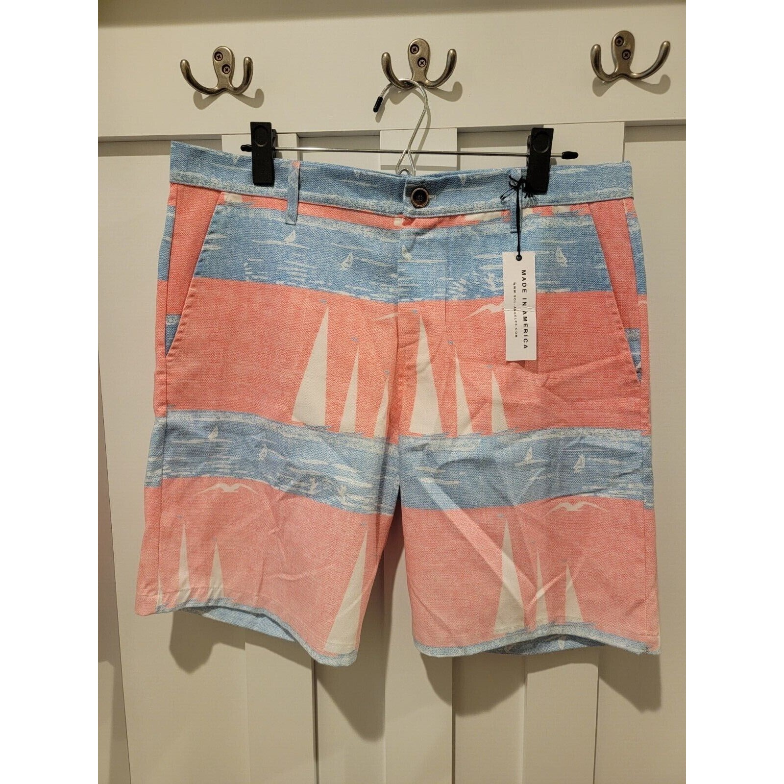 New W/ Tags Sol Angeles Mens Riviera Chino Shorts Size 33 Msrp: $116.00